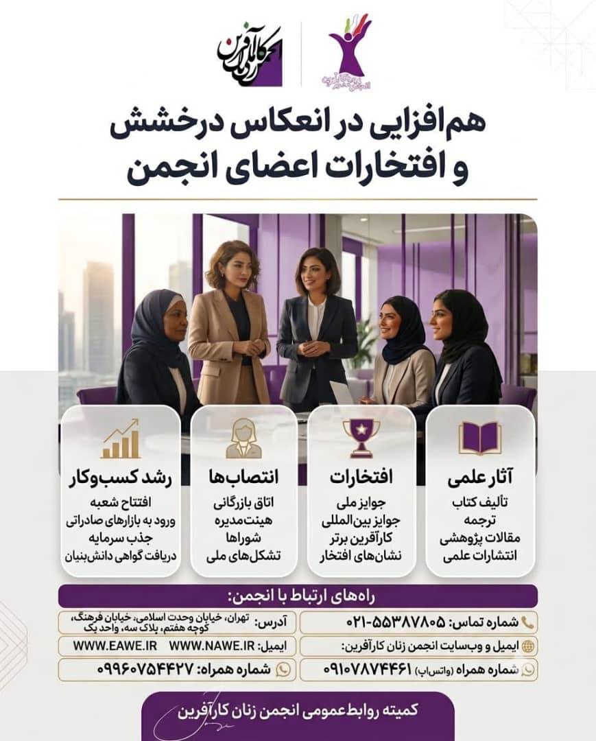 هم افزایی در انعکاس درخشش و افتخارات اعضای انجمن